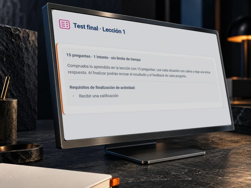 An introductory assessment screen in the IEES Campus.