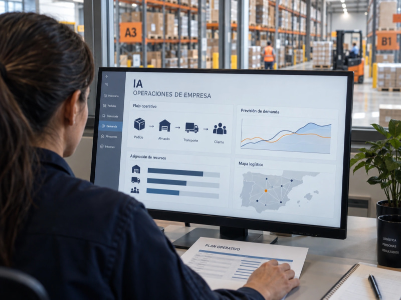 Analysis of business operations using artificial intelligence in a logistics setting.