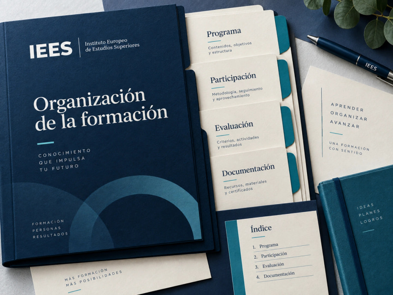 IEES materials organised into programme content, participation, assessment and documentation.